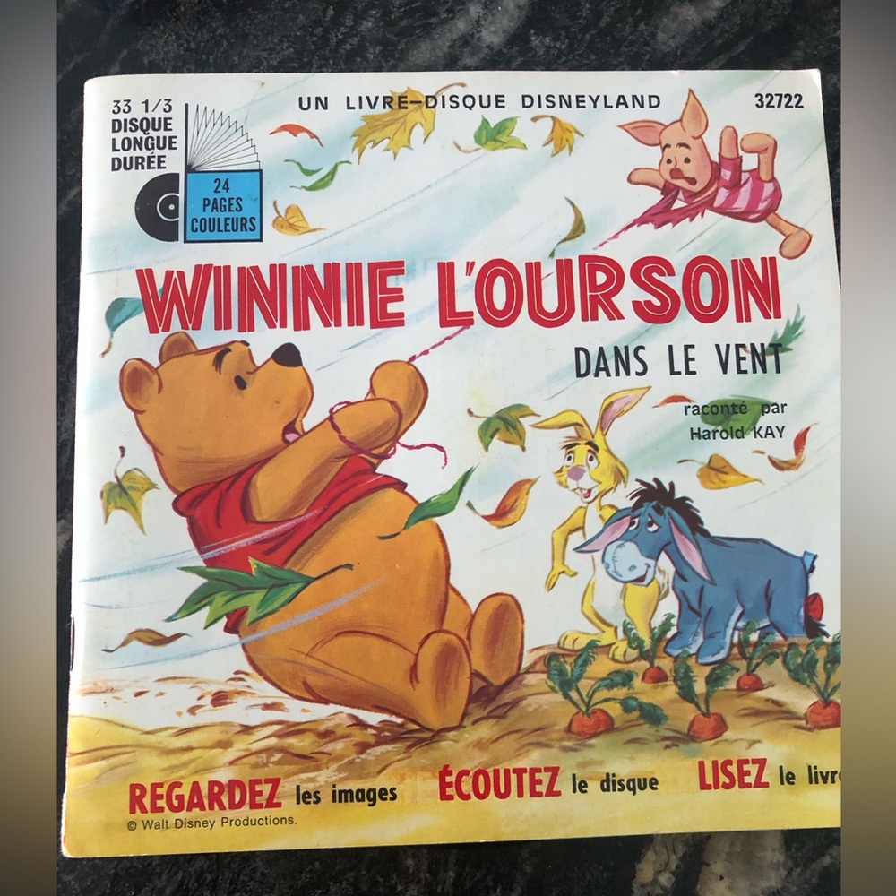 Winnie the Pooh Book & Record French / English
